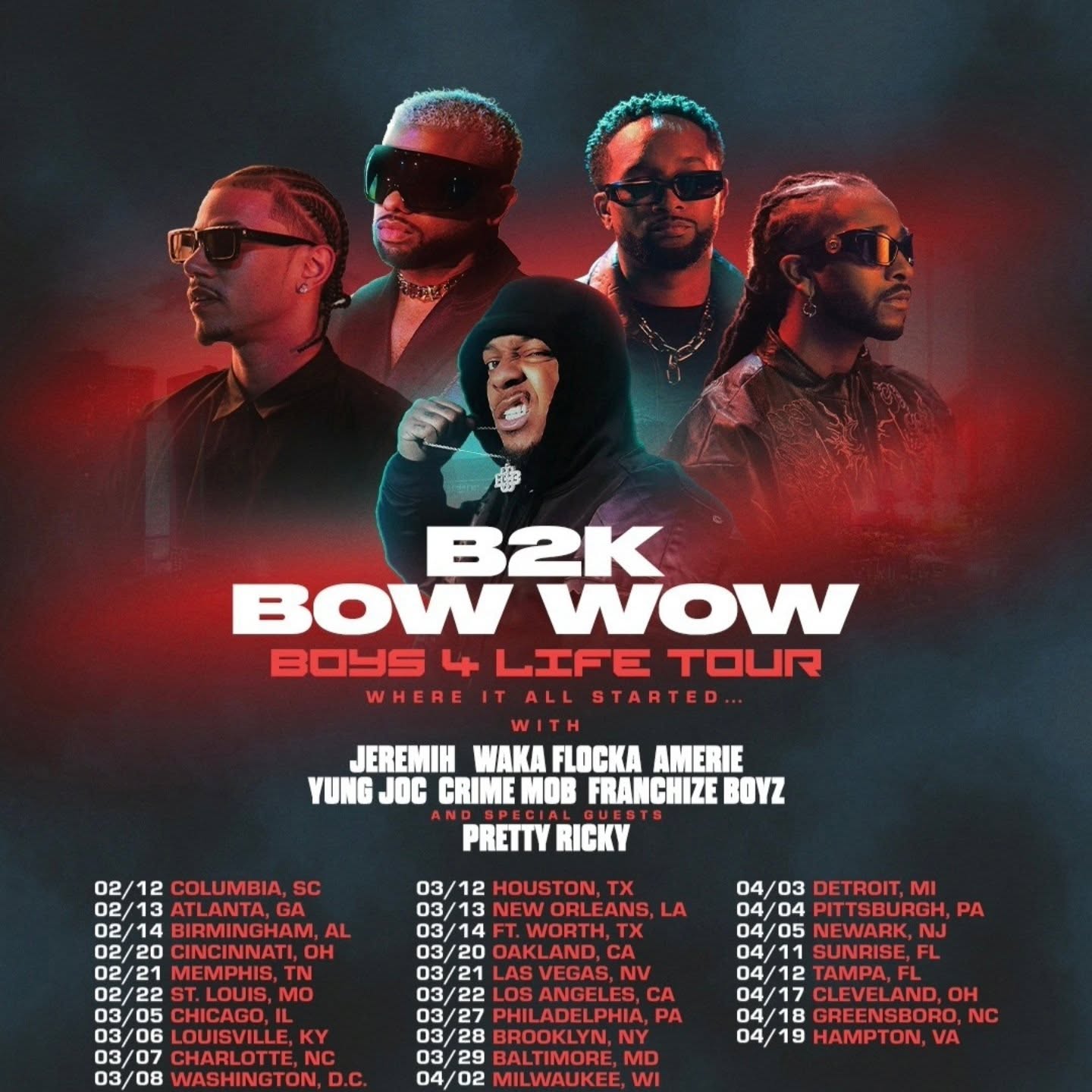 Waka Flocka Flame Boys 4 Life Tour Poster 2026